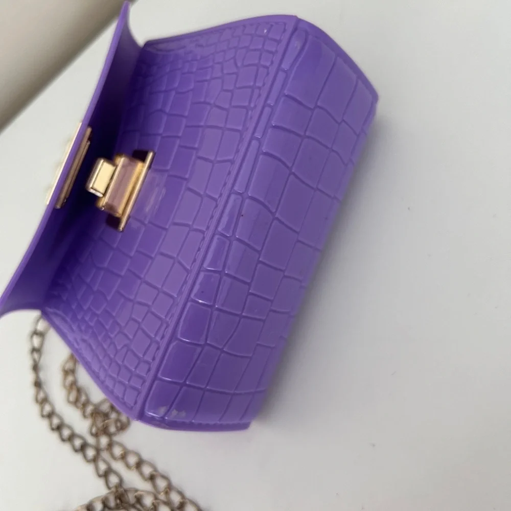 Pearl-Handle Mini Shoulder Bag in Lavender